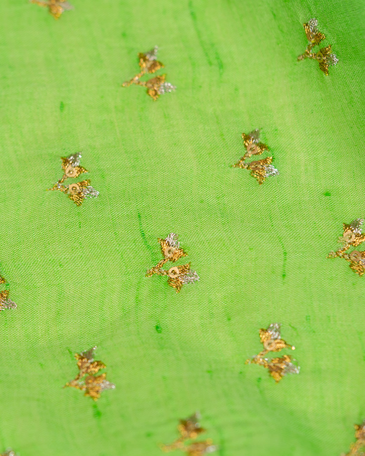 Green embroidery