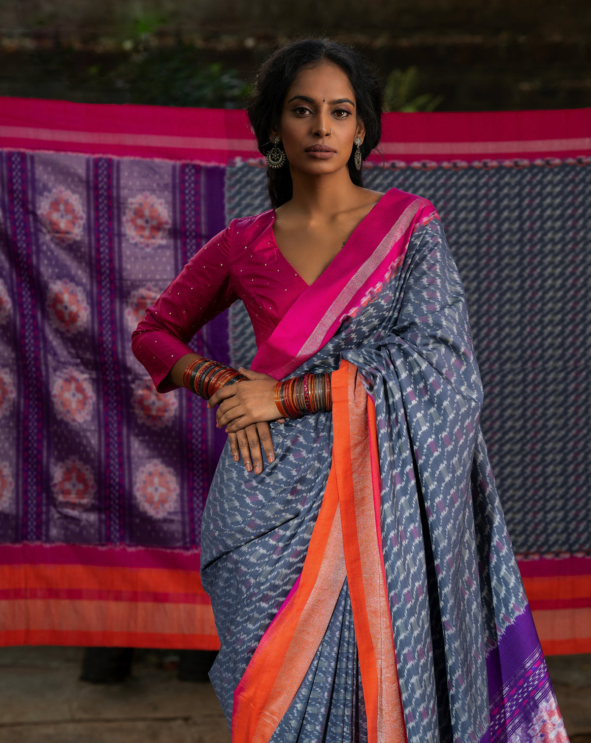 GRAYSEN ERI IKAT SAREE