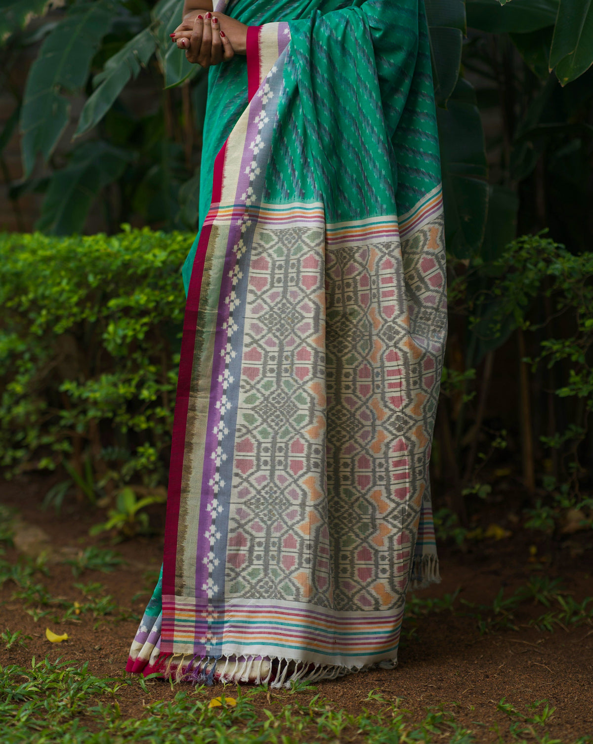 MANOGNA - IKAT ERI SILK SAREE