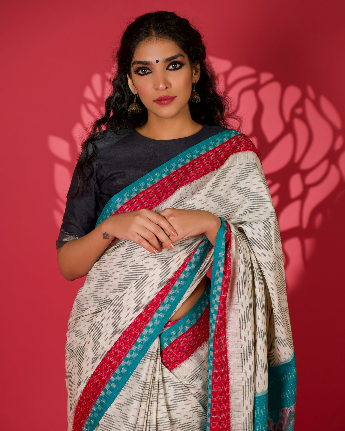 Mrinalika Eri Silk Ikat Sari