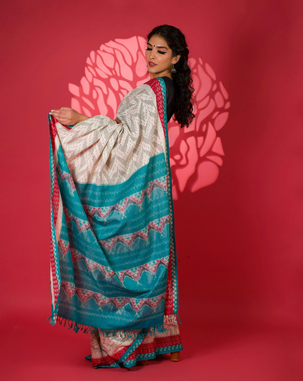 Mrinalika Eri Silk Ikat Sari