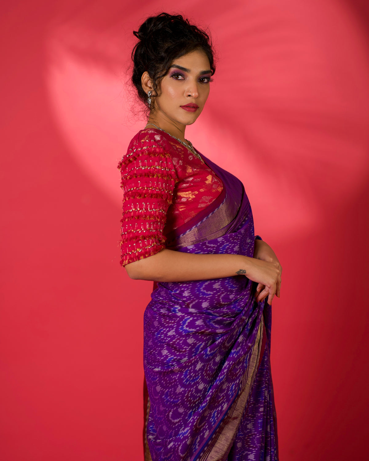 Mayukhi Eri Silk Ikat Sari